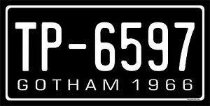 Batman / 1966 Batmobile / GOTHAM CITY - TP-6597 Replica Prop License Plate  | eBay
