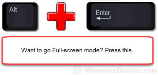 Swipe down from top border or move pointer to top border of the app to have the title bar slide down, and click/tap on the exit full screen button at the top right corner. How To Go Full Screen On Windows 10 Games Apps Or Browsers