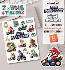 Mario Kart Super Mario Bros Mario Bross Super Mario Super Mario Kart Super Mario Bros Stickers Vinyl Stickers Decal Vinyl Decal Super Mario Kart Mario Kart Super Mario