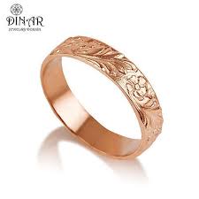14k Rose Gold Flower Wedding Band Handmade Flower Engraved Wedding Ring Artisan Women Wedd Wedding Ring Bands Engraved Wedding Rings Wedding Band Engraving