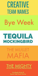 Creative Team Names Clever Catchy Group Name Best Team Names Fun Team Names Fantasy Football Names Funny
