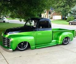 Image result for Chrome Green 1950 Truck