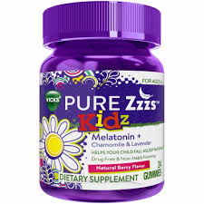 Do you have any tips on dosage of melatonin for toddlers? Vicks Pure Zzzs Kidz Melatonin Lavender Chamomile Sleep Aid Gummies For Kids Children Berry Flavor 24 Ct City Market