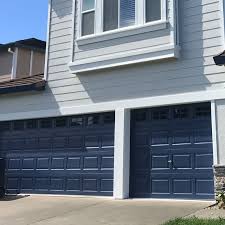 Navy Blue Garage Door Paint Job Beach House Exterior Gray House Exterior House Exterior