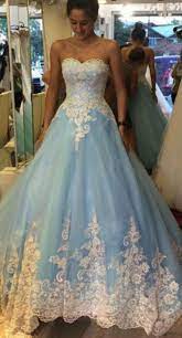 Cinderella Light Blue Prom Dress Sweetheart Prom Dress Prom Ball Gowns With Chapel Train Appliq Light Blue Prom Dress Prom Dresses Ball Gown Prom Dresses Blue