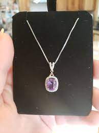 Amethyst Necklace Silver And Rose Gold Accent 18 Chain Can Bundle With The Matching Ring For 165 Kay Jewelers Necklaces Amethyst Necklace Necklace
