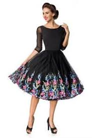 Brautkleid rockabilly mit top qualität auf günstiger preisen. Elegantes Kleid Im Rockabilly Stil Vintage Blumenkleid Schwarz 50er Jahre Gr M Ebay