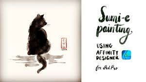 Not only people dedicate paintings to their lovely cats, but cats are perfect artists too. Digital Sumi E Painting Tutorial Of A Cat Using Affinity Designer For Ipad Youtube