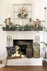 Cozy Up Your Living Room With These Creative Fireplace Decor Ideas In 2021 Farmhouse Mantle Decor Fireplace Mantle Decor Fireplace Mantel Decor