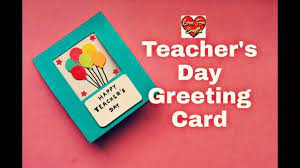 Thank you for challenging me to be my best and instilling in me a passion for learning. Teacher S Day Card Making Idea Diy Teacher S Day Handmade Card Teachers Day Card Happy Teachers Day Card Greeting Cards For Teachers