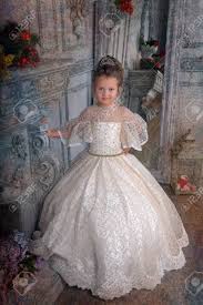 Compared with shopping in real stores, purchasing products including white dress on. Cute Little Girl In Elegant White Victorian Dress In The Interior Stock Photo Picture And Royalty Free Image Image 130932822