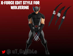 A standard one with his trademark yellow and blue suit and then a classic one with a red and yellow suit. Concept X Force Edit Style For Wolverine Fortnitebr