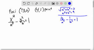One can use either formulation to. Solved Find An Equation For The Hyperbola That Sa