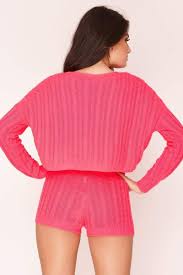 Free shipping* for you to try on at your leisure. Hot Pink Cable Knit Shorts Katch Me Katch Me