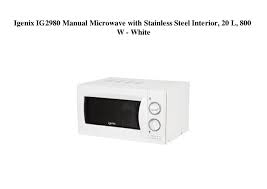 Scm853 | summit 0.9 cu. Igenix Ig2980 Manual Microwave With Stainless Steel Interior 20 L