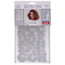 On vinyl and accessories by using iron on diy tshirts with michaels ironon transfers for. Silver Glitter Letter Iron On Applique Alphabet Hobby Lobby 1941863