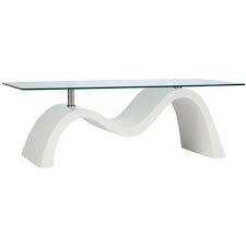 Wave Coffee Table 140 Liked On Polyvore Featuring Home Furniture Tables Accent Tables Wave Ta Round Glass Coffee Table Coffee Table White Accent Table
