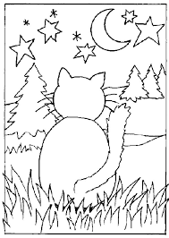 Ik vond het geweldig om elk van deze kleurplaten dieren honden voor kinderen te ontwerpen, van de schattige, grappige spin tot de kat op een bezem. Cat At Night Kleurplaten Dieren Kleurplaten Applique Patronen
