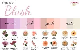 Blue and blush colored flowers wedding information enclosure card. Shades Of Blush Blooms By The Box