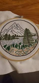 Reddit gives you the best of the internet in one place. My Partners First Ever Landscape She Did By Herself I Love It And She Doesn T But I Post To Reddit Anyways Embroidery