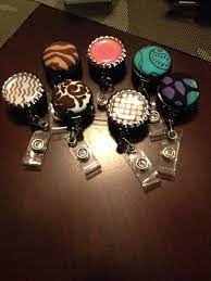 Diy Badge Retractor Reels Need Fabric Button Maker Kit 9 99 At Joann Fabrics Or Vintage Bottle Bottle Cap Projects Bottle Cap Crafts Personalised Badges