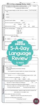 36 Weeks Of Daily Common Core Language Review For 5th Grade 5 A Day 5 Tasks A Day M Th Ccss L 5 1 L 5 Teaching 5th Grade Teaching Writing 5th Grade Reading