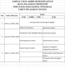 Maybe you would like to learn more about one of these? Jadwal Uas Semester Genap Tp 2020 2021 The Best It School In Buleleng
