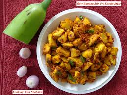Cooking With Shobana Raw Banana Stir Fry Kerala Style