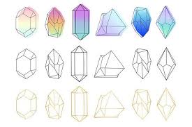 Crystals Clipart Crystals Clip Art Vector Crystals Gem Etsy In 2021 Crystal Drawing Crystals Art Drawing Gem Drawing