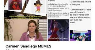 However, this was different, they were v.i.le's top thief. Senorita Carmen Sandiego Oneshots Carmen Sandiego Carmen San Diego