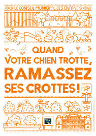 Ramasser les excréments, et le chien intelligemment rejoindra son domicile. Apercu De L Affiche Orange Illustree Quand Votre Chien Trotte Ramassez Ses Crottes Les Fasces Nebulees Crotte De Chien Crotte Proprete