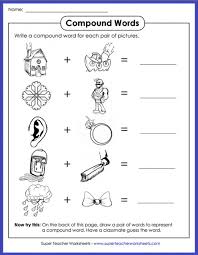 Can Your Students Figure Out Which Compound Word The Pictures Make Head On Over To Super Tea Compound Words Worksheets Super Teacher Worksheets Compound Words