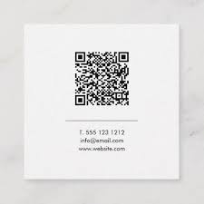 Fill out the details of your business card qr code Minimalist Modern Qr Code Square Business Card Zazzle Com In 2021 Qr Code Business Card Square Business Card Business Card Design Minimalist