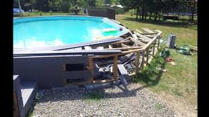 Creation D Une Terrasse De Piscine Hors Sol Youtube