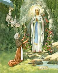 Catholic Print Picture Our Lady Lourdes St Bernadette Ready To Be Framed Lady Of Lourdes Our Lady Of Lourdes Catholic Print