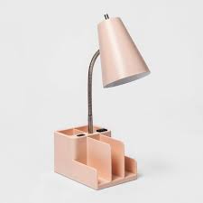 Led desk lamp, novolido rechargeable desk lamp with usb charging port & pen holder, 2 color modes & stepless dimming, 360° flexible metal hose, mini cute lamp for college dorm bedroom reading (white). Organizer Desk Lamp With Usb Includes Led Light Bulb Mint Room Essentials Task Lamps Room Essentials Energy Efficient Light Bulbs