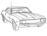 The factory stripes, stripe coloring of cowls, black rockers, and black tail panels were all painted with lacquer over the body paint and had a gloss finish. Car Coloring Pages