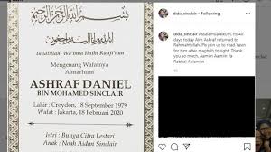 Suwandi selasa 23 jumadil akhir 1436 h 14 april 2015 1028 wib. 40 Hari Meninggalnya Ashraf Sinclair Sang Ibu Minta Masyarakat Lakukan Ini Untuk Putranya Halaman All Tribun Palu