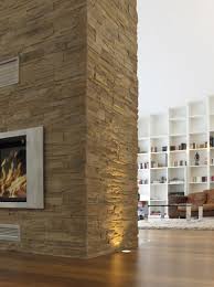 Kamin Wand Stein Lascas Terrrosa Steinpaneele Kamin Design Kunststein