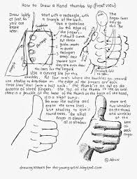 How To Draw Worksheets For The Young Artist Free How To Draw A Hand Thumbs Up Front View Worksheet Drawings How To Draw Hands Art Worksheets