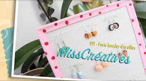 Faites glisser une 8mm perle oeil de chat sur le clou tête ronde. Diy Porte Boucles D Oreilles Ppp Youtube