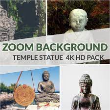 Temple Statues Zoom Background Pack High Quality Zoom Background Buddha Etsy Background Statue Etsy