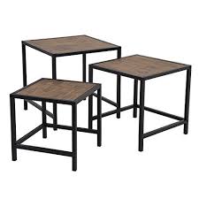Ikayaa 3pcs nesting tables set end coffee table living room home furniture, metal. Songmics Nesting Coffee Table Set Of 3 Industrial End Si Https Www Amazon Com Dp B07bj8pqk5 Ref C Nesting Coffee Tables Coffee Table Setting Coffee Table