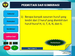 Pada suatu rapat dihadiri oleh 6 orang yang duudk mengelilingi sebuah meja bundar. Contoh Soal Permutasi Susunan Huruf