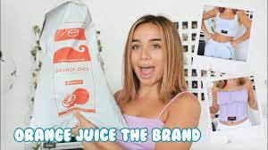 Orange Juice The Brand Try On Haul Reviewing Tik Tok Instafamous Clothing Brand Youtube