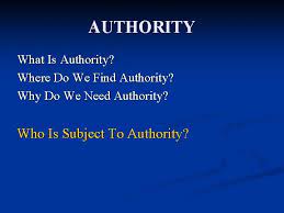 Video shows what authority means. A Study Of Authority Authority What Is Authority