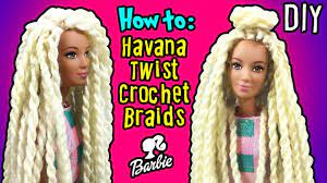 How To Make Havana Twist Crochet Braids Hair With Barbie Doll Diy Barb Dolls Clothes Diy Barbie Hairstyle Barbie Sewing Patterns
