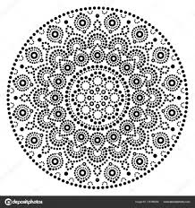 Download Royalty Free Mandala Vector Art Australian Dot Painting Black And White Design Aborigina Aboriginal Dot Painting Dot Painting Mandala Design Pattern