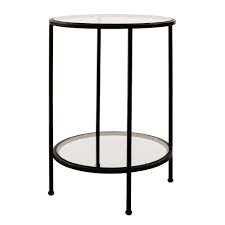 Home Decorators Collection Bella Glass Antique Bronze End Table Glass Accent Tables Living Room Decor Furniture Glass Top End Tables