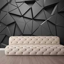 Wellyu Papel De Pared Custom Wallpaper Fashion 3d Photo Mural Oboi Stereo Geometric Abstract Gray Triangles Background Wallpaper Aliexpress Custom Wallpaper Geometric Wallpaper Black Wallpaper
